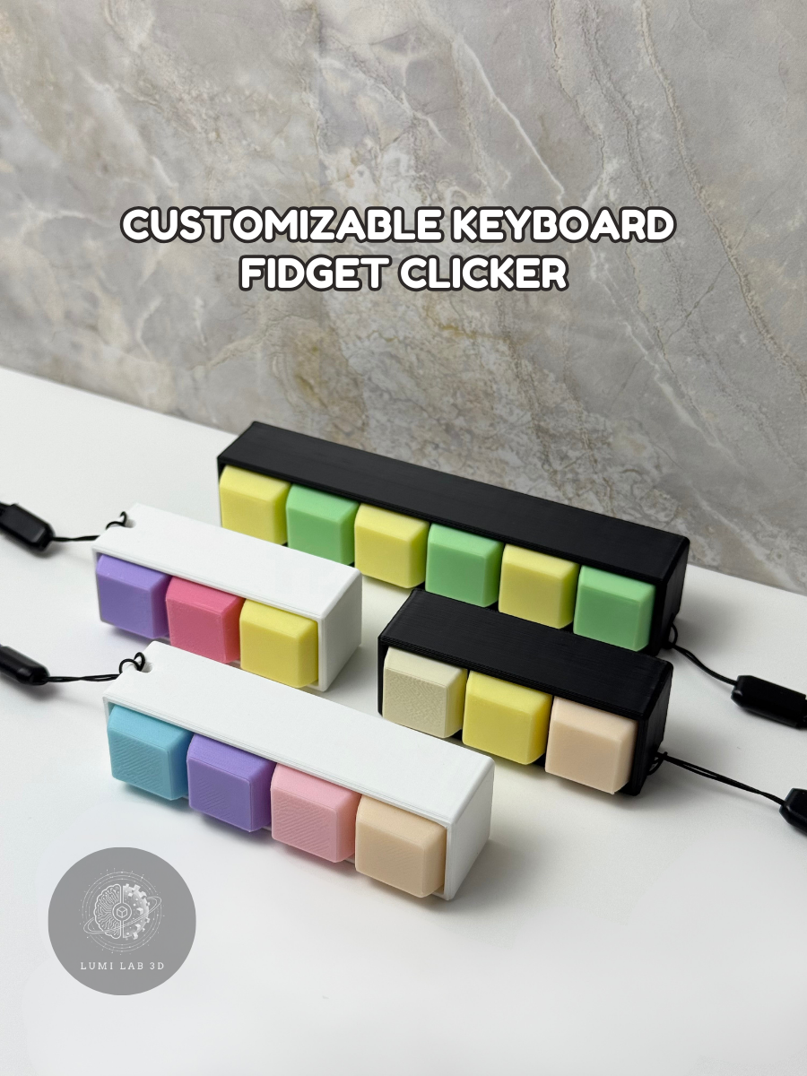 Customizable Keyboard Fidget Clickers