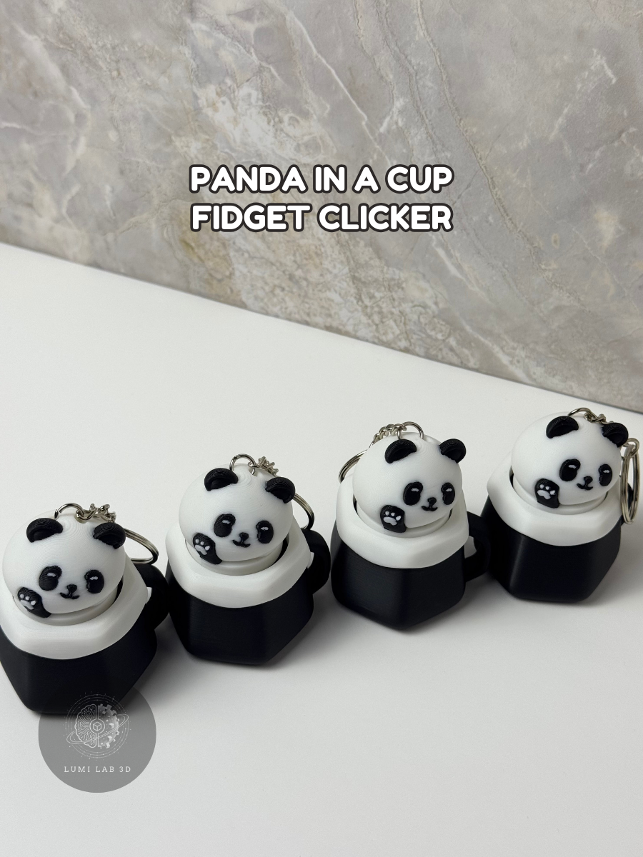 Panda In A Cup  Fidget Clicker