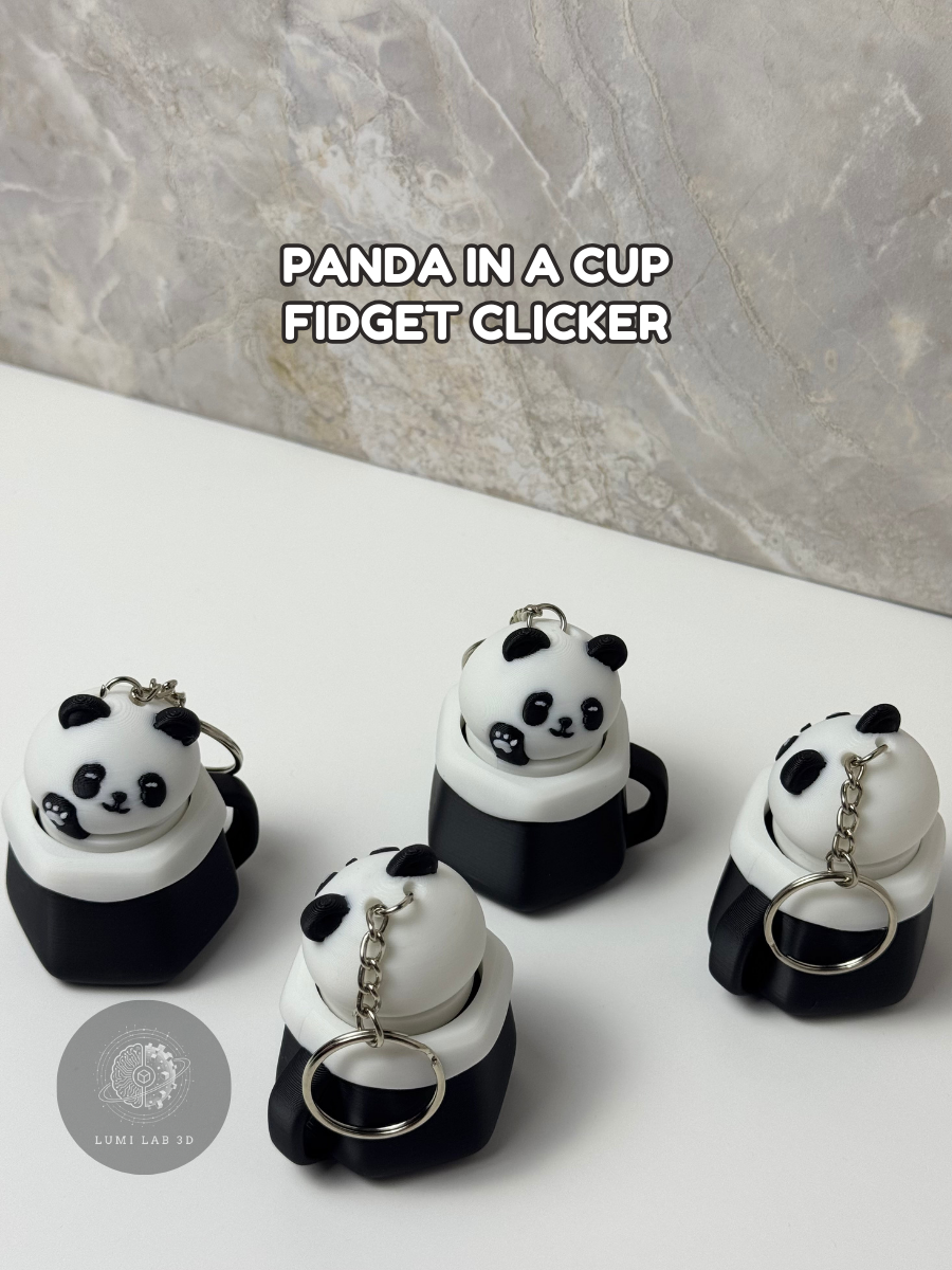 Panda In A Cup  Fidget Clicker