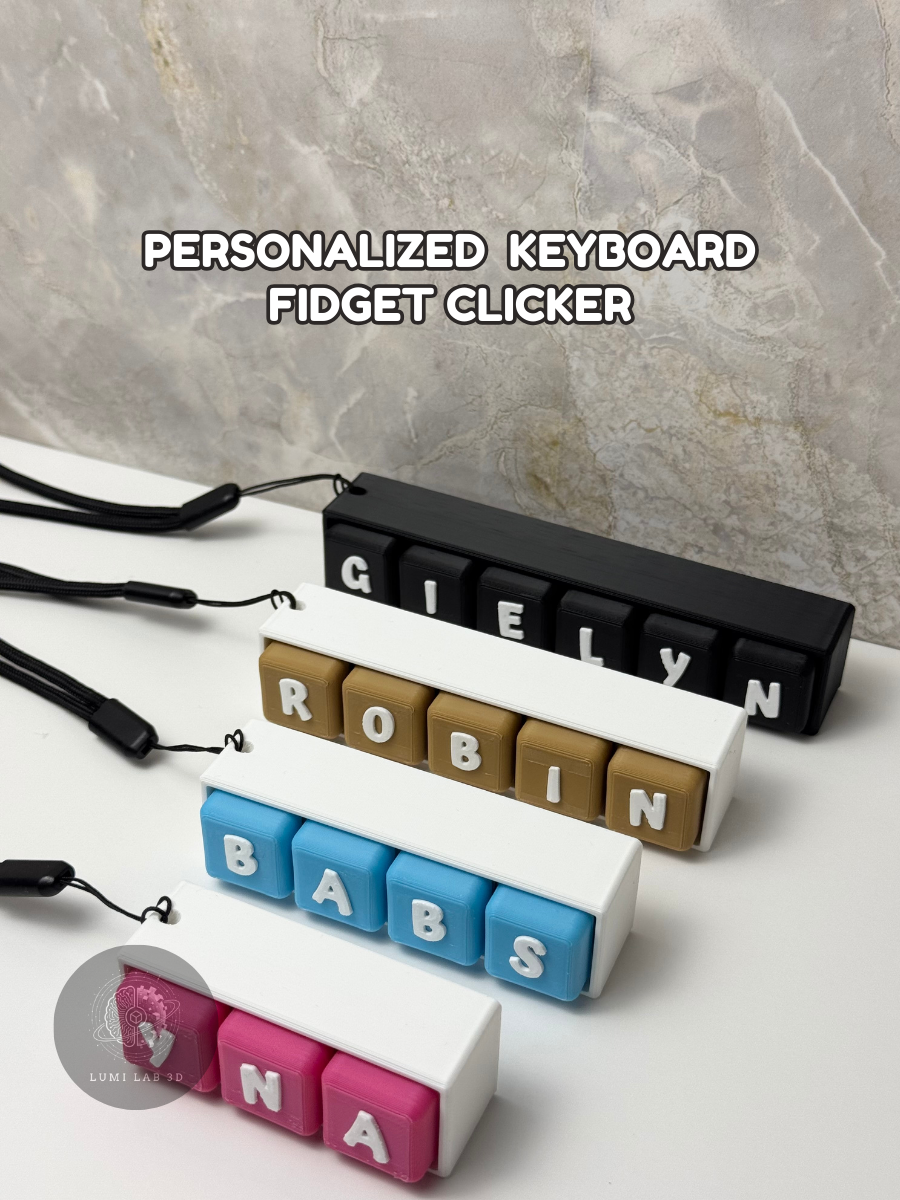 Personalized Keyboard Fidget Clickers