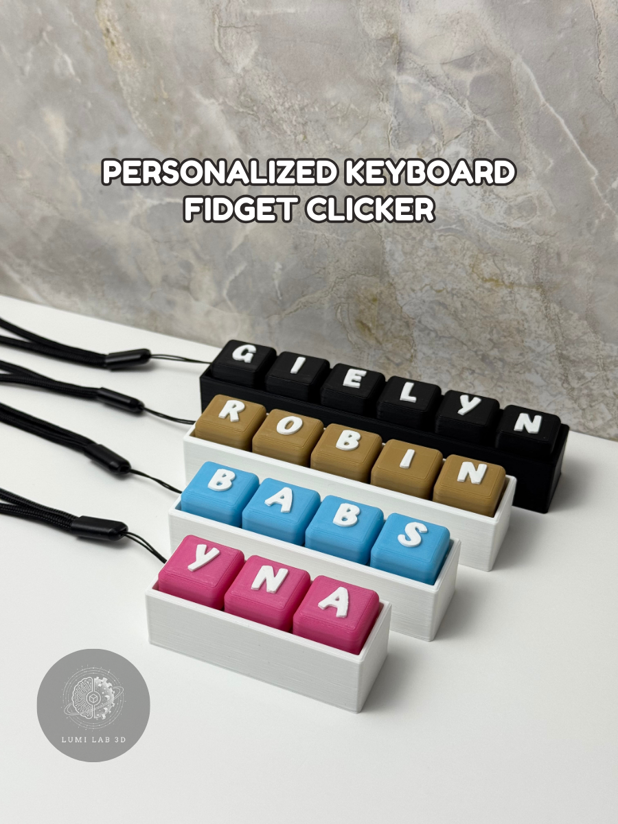 Personalized Keyboard Fidget Clickers